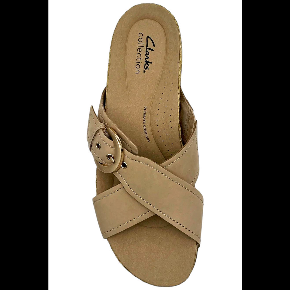 Clarks Collection Leather Slide Sandals Reileigh … - image 2